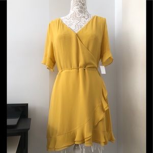 Faux Wrap Yellow dress by Naked Zebra